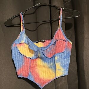 Colorful Tie-Dye Crop Top